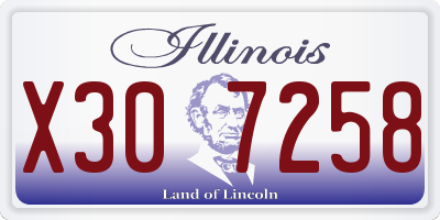 IL license plate X307258