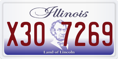 IL license plate X307269