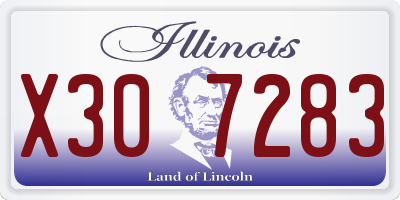 IL license plate X307283