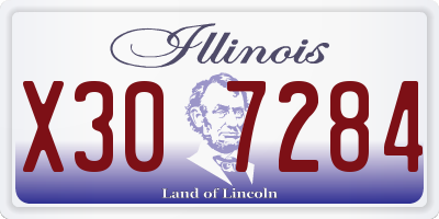 IL license plate X307284