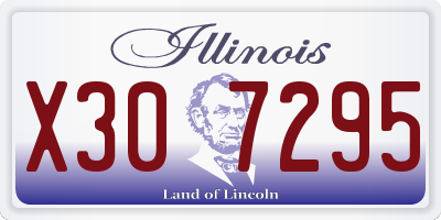 IL license plate X307295