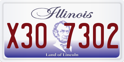 IL license plate X307302