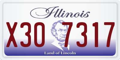 IL license plate X307317