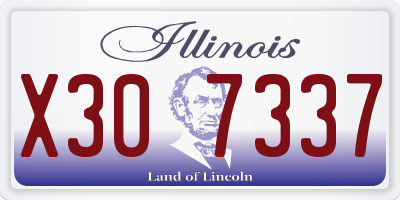 IL license plate X307337