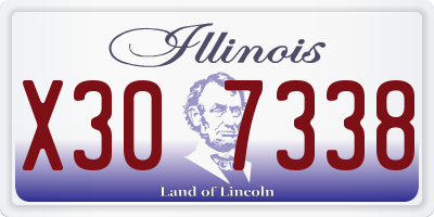 IL license plate X307338