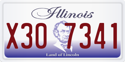 IL license plate X307341