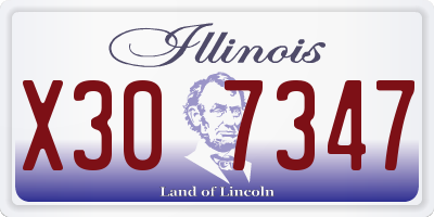 IL license plate X307347