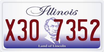 IL license plate X307352