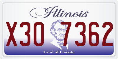 IL license plate X307362