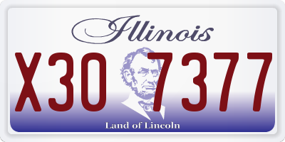 IL license plate X307377
