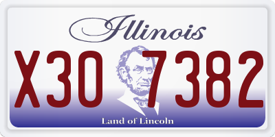 IL license plate X307382