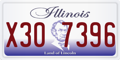 IL license plate X307396