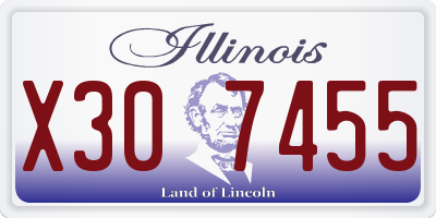 IL license plate X307455