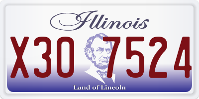 IL license plate X307524