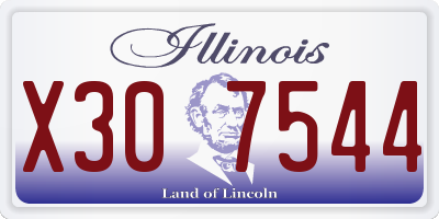 IL license plate X307544