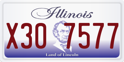 IL license plate X307577