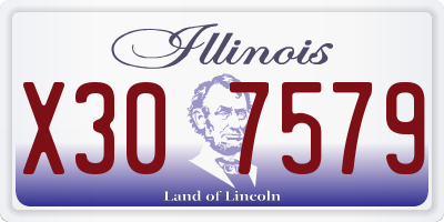 IL license plate X307579