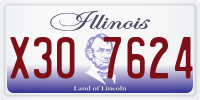 IL license plate X307624