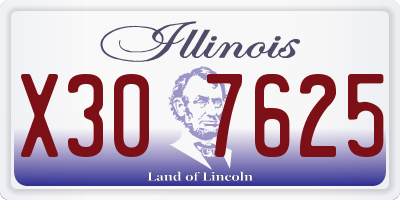 IL license plate X307625