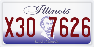 IL license plate X307626