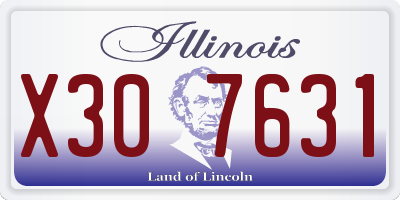 IL license plate X307631