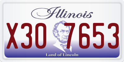 IL license plate X307653