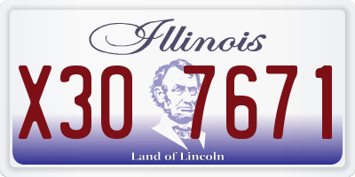 IL license plate X307671