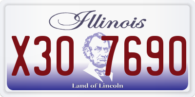 IL license plate X307690