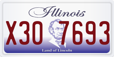 IL license plate X307693