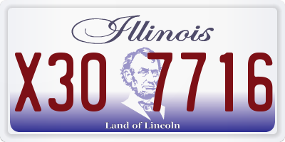 IL license plate X307716