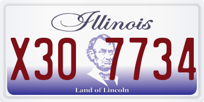 IL license plate X307734