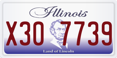 IL license plate X307739