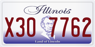 IL license plate X307762