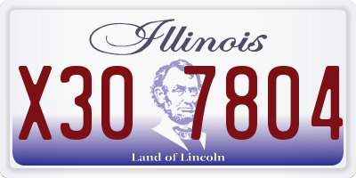 IL license plate X307804