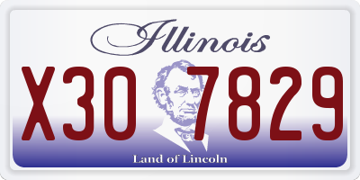 IL license plate X307829