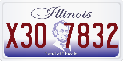 IL license plate X307832