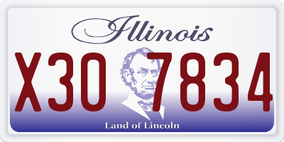 IL license plate X307834