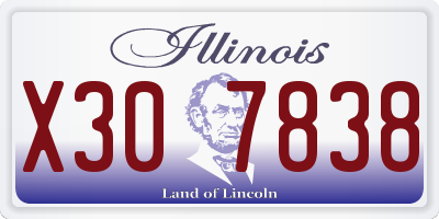 IL license plate X307838