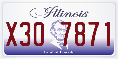 IL license plate X307871