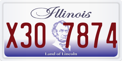 IL license plate X307874