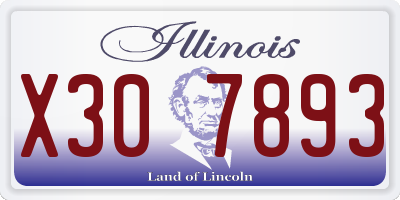 IL license plate X307893