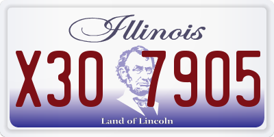 IL license plate X307905