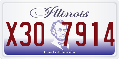 IL license plate X307914