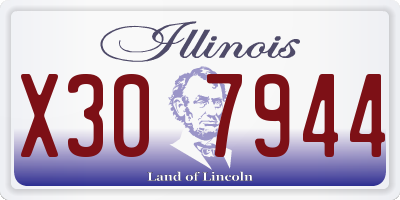 IL license plate X307944
