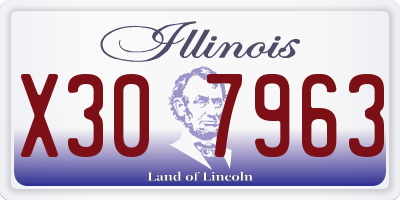 IL license plate X307963
