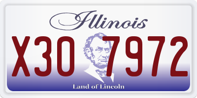 IL license plate X307972