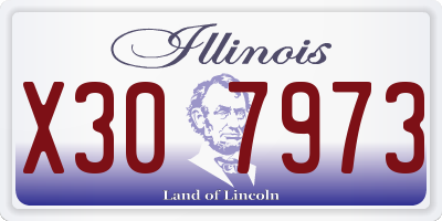 IL license plate X307973