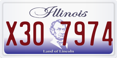 IL license plate X307974