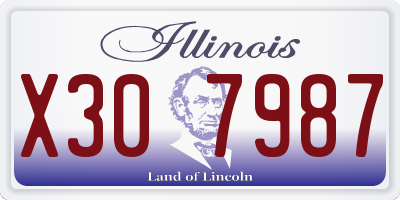 IL license plate X307987