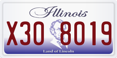 IL license plate X308019